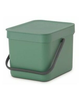 Brabantia Sort & Go Odpadkový koš 6 L zelený / s rukojetí / plast / 20 x 18.1 x 24.5 cm