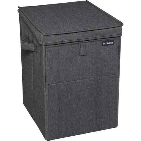 Brabantia Koš na prádlo 35 L stohovatelný černá / 44.5 x 37 x 32 cm 