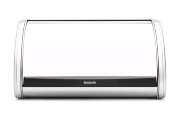 Brabantia Roll Top Chlebník střední velikost stříbrná / lesklá ocel / 31.6 x 17.3 x 26.5 cm