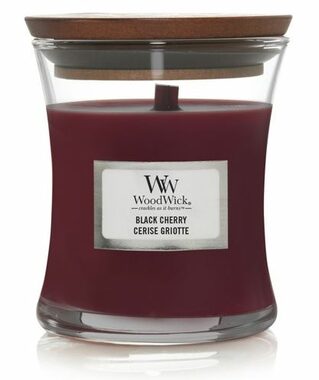 WoodWick Black Cherry 85g - váza malá / doba hoření: až 20 h