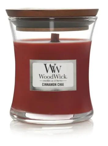 WoodWick Cinnamon Chai 85g - váza malá / doba hoření: až 20h
