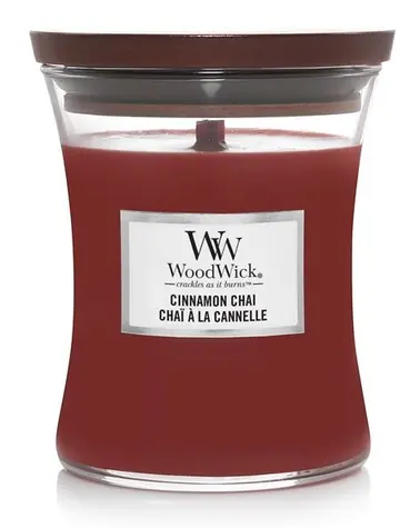 WoodWick Cinnamon Chai 275g - váza střední / doba hoření: až 65h