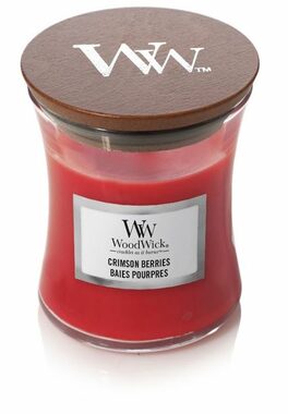 WoodWick Crimson Berries 85g  - váza malá / doba hoření: až  20h