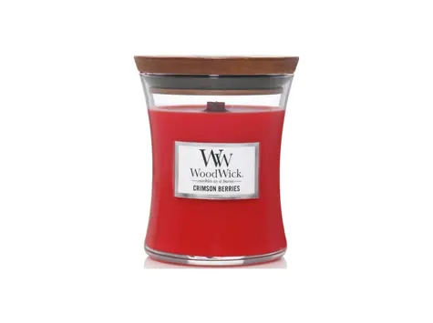 WoodWick Crimson Berries 275g  - váza střední / doba hoření: až 65h