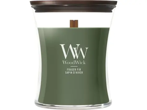 WoodWick Frasier Fir 275g  - váza střední / doba hoření: až 65h
