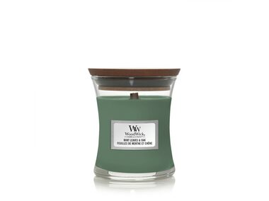 WoodWick Mint Leaves & Oak 85g  - svíčka malá / doba hoření: až 30h