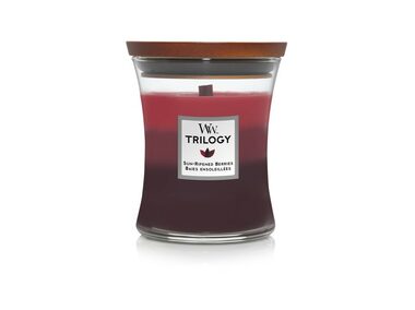 WoodWick Trilogy Sun Ripened Berries 275g - váza střední / doba hoření: až 65h