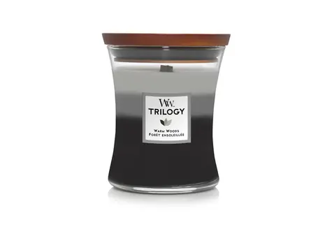 WoodWick Trilogy Warm Woods 275g  - váza střední / doba hoření: až 65h