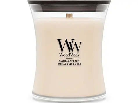 WoodWick Vanilla & Sea Salt  275g - váza střední / doba hoření: až 65h