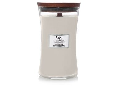 WoodWick Warm Wool  609g - váza velká / doba hoření: až  120h
