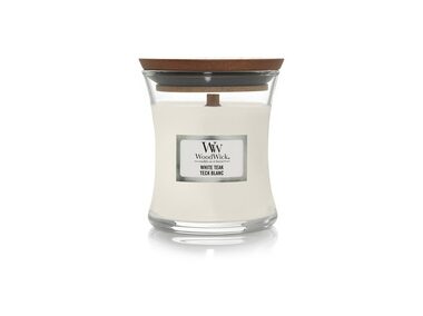 WoodWick White Teak 85g  - váza malá / doba hoření: až  20h