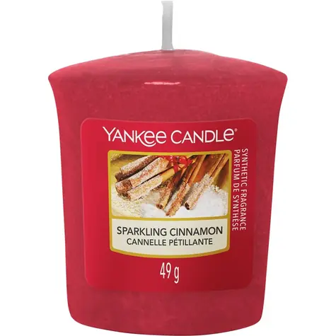 Yankee Candle Sparkling Cinnamon vonná svíčka votivní 49g / doba hoření: až 15h