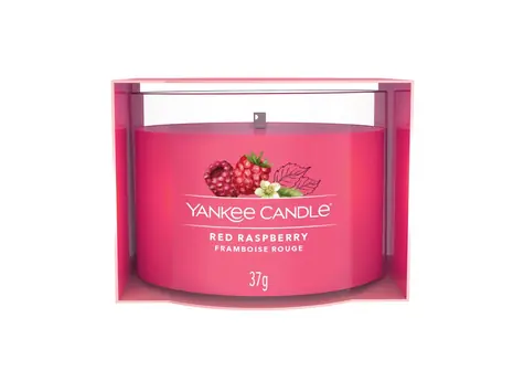 Yankee Candle Red Raspberry votivní svíčka plněná ve skle 37g / doba hoření: až 10h