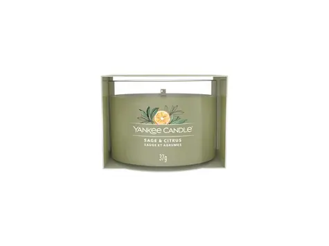 Yankee Candle Sage & Citrus votivní svíčka plněná ve skle 37g / doba hoření: až 10h