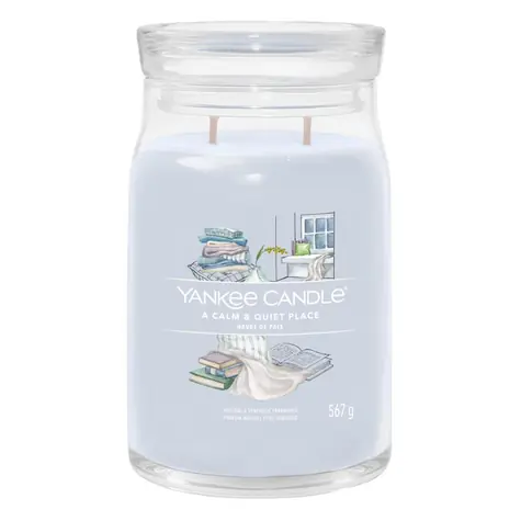 Yankee Candle Signature A Calm & Quiet Place velká sklenice 567g / doba hoření až: 90h