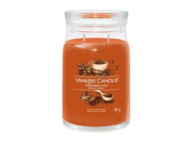 Yankee Candle Signature Cinnamon Stick velká sklenice 567g / doba hoření až: 90h