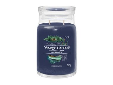 Yankee Candle Signature Lakefront Lodge velká sklenice 567g / doba hoření až: 90h