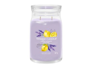 Yankee Candle Signature Lemon Lavender velká sklenice 567g / doba hoření až: 90h