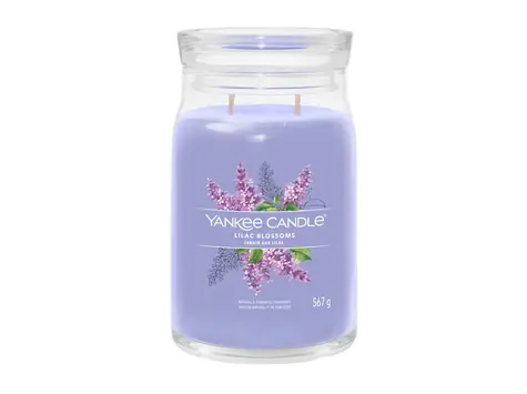 Yankee Candle Signature Lilac Blossoms velká sklenice 567g / doba hoření až: 90h