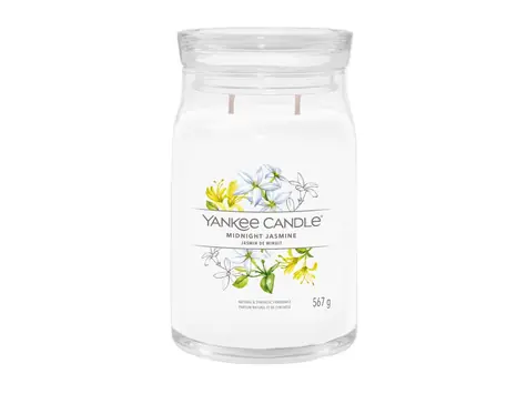 Yankee Candle Signature Midnight Jasmine velká sklenice 567g / doba hoření až: 90h