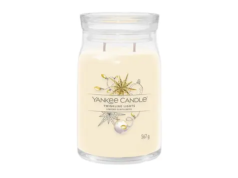 Yankee Candle Signature Twinkling Lights velká sklenice 567g / doba hoření až: 90h