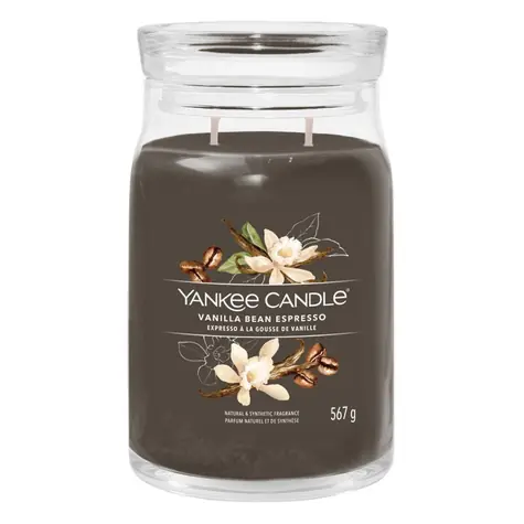 Yankee Candle Signature Vanilla Creme Brulee velká sklenice 567g / doba hoření až: 90h