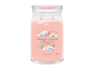 Yankee Candle Signature Watercolour Skies velká sklenice 567g / doba hoření až: 90h