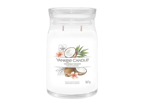 Yankee Candle Signature Coconut Beach velká sklenice 567g / doba hoření až: 90h