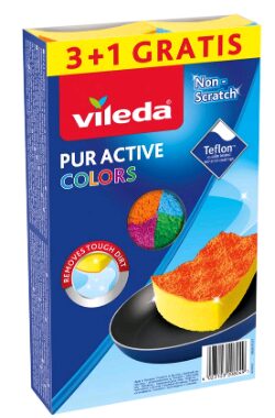 Vileda Pur Active Colors Houbičky na nádobí / 4 ks