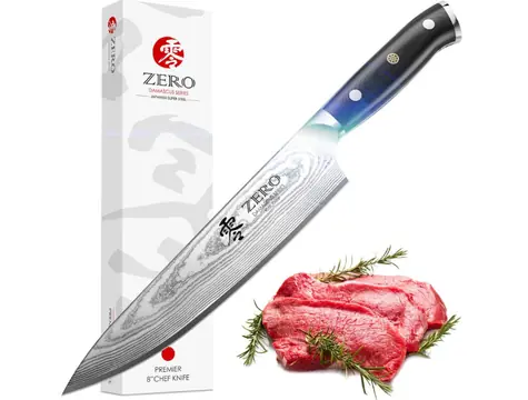KozyGear KG 18053 Premier Kuchařský nůž černá / délka čepele 20 cm / 67 vrstvá ocel