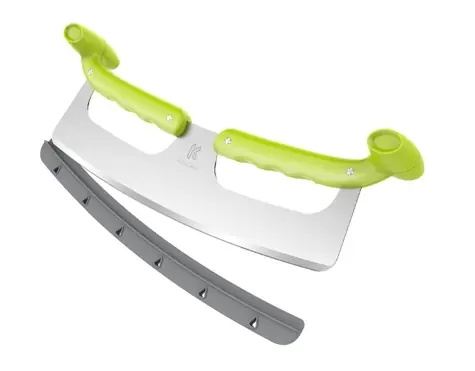 KozyGear KG 18051 Kráječ na pizzu stříbrno-zelená / nerezová ocel 