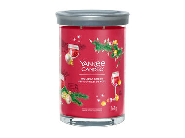 Yankee Candle Signature Holiday Cheer Tumbler 567g - svíčka velká 2 knoty / doba hoření: až 100h