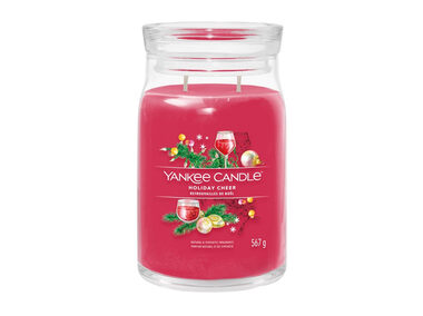 Yankee Candle Signature Holiday Cheer 567g - svíčka velká 2 knoty / doba hoření: až 90h