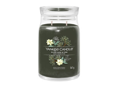 Yankee Candle Signature Silver Sage & Pine 567g - svíčka velká 2 knoty / doba hoření: až 90h