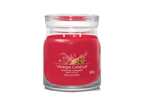 Yankee Candle Signature Sparkling Cinnamon 368g - svíčka střední 2 knoty / doba hoření: až 50h