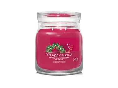 Yankee Candle Signature Sparkling Winterberry 368g - svíčka střední 2 knoty / doba hoření: až 50h