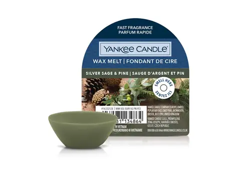 Yankee Candle Silver Sage & Pine vonný vosk do aromalampy 22g / doba hoření až: 8 h