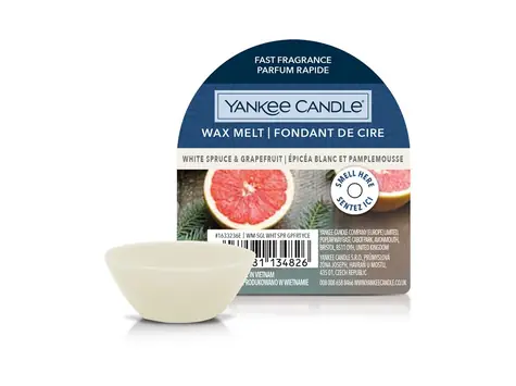 Yankee Candle White Spruce & Grapefruit vonný vosk do aromalampy 22g / doba hoření až: 8 h