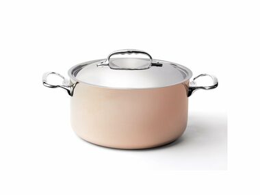 De Buyer Prima Matera Hrnec s pokličkou na indukci 20 cm / 3.3 l / měď + nerezová ocel 