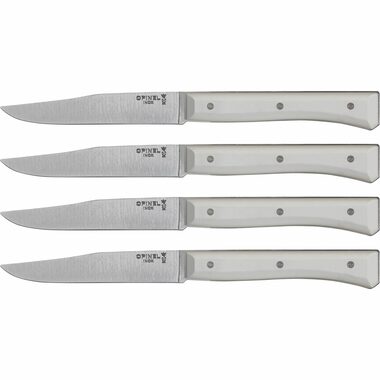 Opinel Facette 11 cm bílá / Sada stolních nožů / 4 ks 