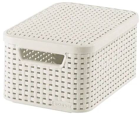 Curver Style Úložný košík s víkem 6 l béžová / 29 x 20 x 14 cm