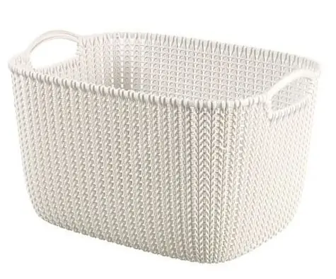 Curver Knit Úložný koš 19 l bílá / 40 x 23 x 30 cm