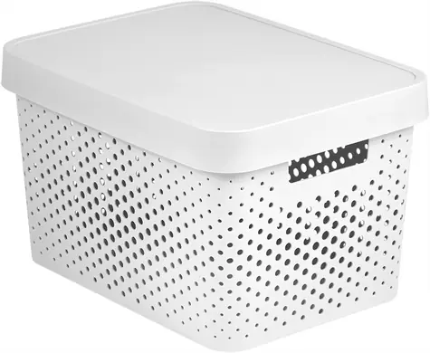 Curver Infinity Úložný box s víkem - Perforovaný 17 l bílá / 36 x 27 x 22 cm
