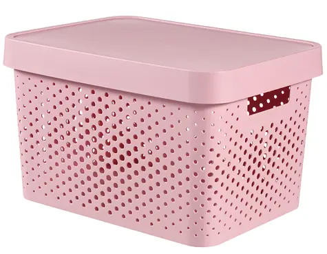 Curver Infinity Úložný box s víkem 17 l růžová / 36 x 27 x 22 cm