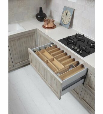 Elletipi Wood Line Příborník pro zásuvky 45 cm černý buk