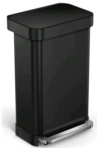 Simplehuman Pedálový odpadkový koš 45 l černá / kapsa na sáčky