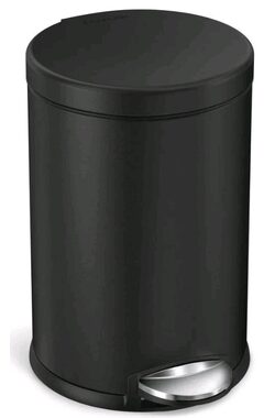 Simplehuman Pedálový odpadkový koš 4.5 l černá / kulatý