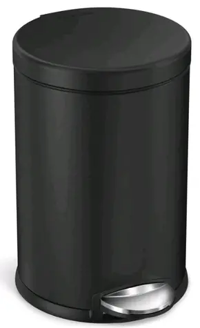 Simplehuman Pedálový odpadkový koš 4.5 l černá / kulatý