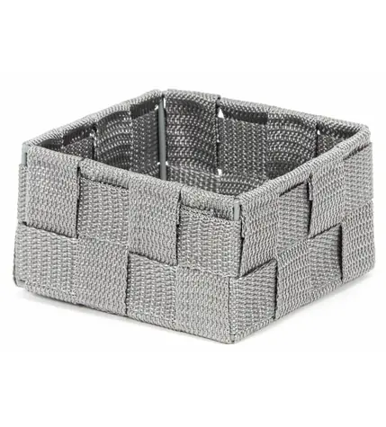 Compactor TEX - košík S šedá / Úložný organizér do zásuvky / 12 x 12 x 7 cm
