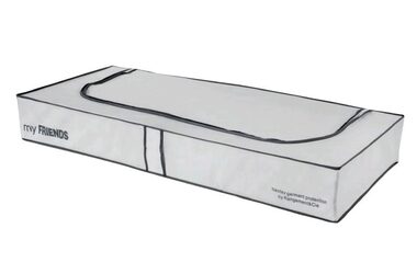 Compactor Life Nízký textilní úložný box bílá / 108 x 45 x15 cm / polypropylén